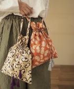 Embroidery drawstring sholder bag