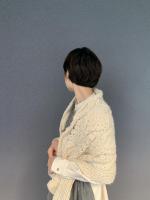 Hand Knitted Cable Shawl