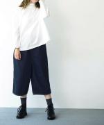 オーガニックルーズデニム 8分丈パンツ