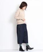 オーガニックルーズデニム 8分丈パンツ