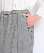 11ozムラデニム　スカートパンツ