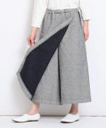 11ozムラデニム　スカートパンツ