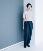 【ラストワン！】綿麻ライトオンスデニム　テーパードパンツ
