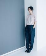 【ラストワン！】綿麻ライトオンスデニム　テーパードパンツ