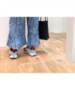 【ラストワン！】ダンガリーシワ加工　ティアードパンツ