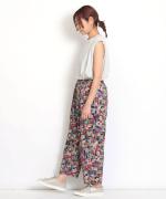 【ラストワン！】ハリエ柄プリント　テーパードパンツ