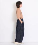 綿麻ライトオンスデニム　カーゴパンツ