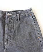 ナチュラルデニム ワイドパンツ（GRAY）