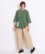 プレミアム天竺　7分袖フレアーTシャツ