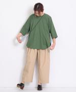 プレミアム天竺　7分袖フレアーTシャツ
