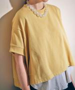 プレミアム天竺　7分袖フレアーTシャツ