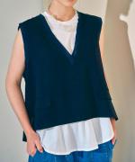 プレミアム天竺　7分袖フレアーTシャツ