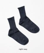 リネンショートソックス　はっかとう