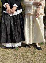 COATING　LINEN　TUCKED　SKIRT
