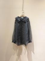 organdy frill collar blouse