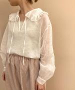organdy frill collar blouse