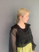 organdy frill collar blouse