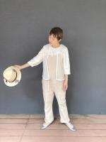 dot tulle blouse