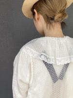 dot tulle blouse