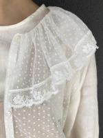 dot tulle blouse