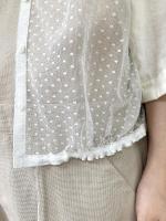 dot tulle blouse