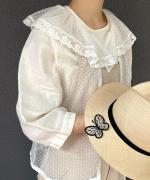 dot tulle blouse