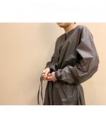 ドローストリングロングシャツ