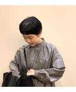 ロングスリーブギャザーワンピース