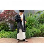 Vネックロングカーディガン