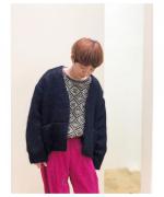 Mohair Shaggy Wide Cardy