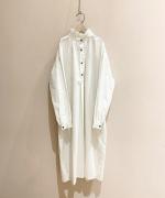 Pleated　Collared Gather Dress