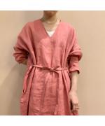 L/SLV V Neck OP with Belt