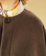 No Collar Short Coat