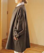 No Collar Short Coat