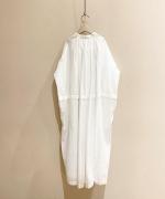 100'S KHADI NECK GATHERED DRESS