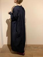100'S KHADI NECK GATHERED DRESS