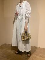 100'S KHADI NECK GATHERED DRESS