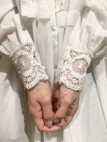100'S KHADI NECK GATHERED DRESS