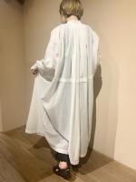 100'S KHADI NECK GATHERED DRESS