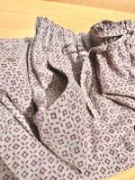 80'S VOILE SMALL FLOWER BLOCK PRINT EASY PANTS