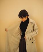 WOOL DOUBLE BREASTED RAGLAN COAT