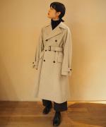 WOOL DOUBLE BREASTED RAGLAN COAT