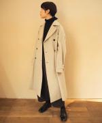 WOOL DOUBLE BREASTED RAGLAN COAT