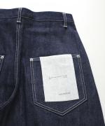セルヴィッジデニム　ワイドタックパンツ(RIGID)