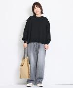 セルヴィッジデニム　ワイドタックパンツ