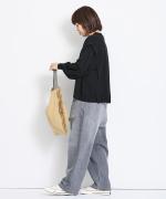 セルヴィッジデニム　ワイドタックパンツ