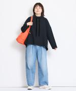 セルヴィッジデニム　ワイドタックパンツ