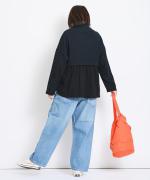 セルヴィッジデニム　ワイドタックパンツ
