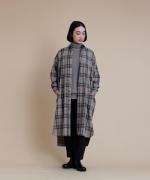 Ｔ/Ｗチェックロングシャツワンピース