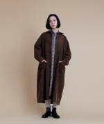 綿ウールへリンボンシャツコート